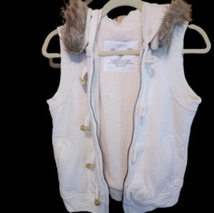 Sonoma Sweatshirt Vest with Faux Fur